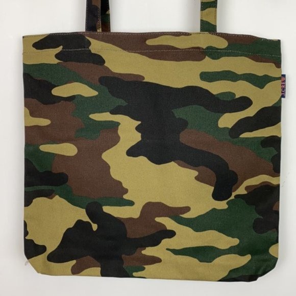 NWT J.Crew Reusable Everyday Tote Camo Camouflage Brown Green - Picture 2 of 4